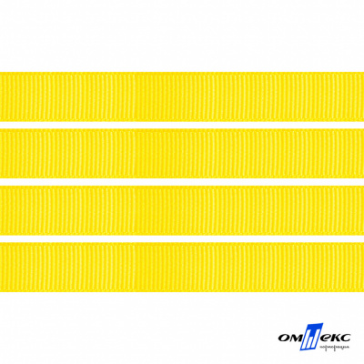 Репсовая лента 020, шир. 6 мм/уп. 50+/-1 м, цвет жёлтый - купить в Междуреченске. Цена: 88.45 руб.