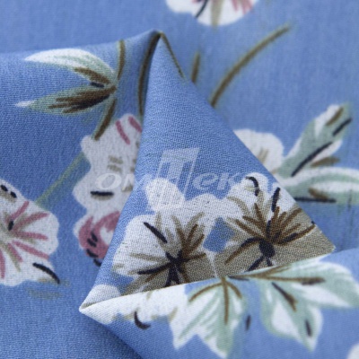 Плательная ткань "Фламенко" 12.1, 80 гр/м2, шир.150 см, принт растительный - купить в Междуреченске. Цена 241.49 руб.