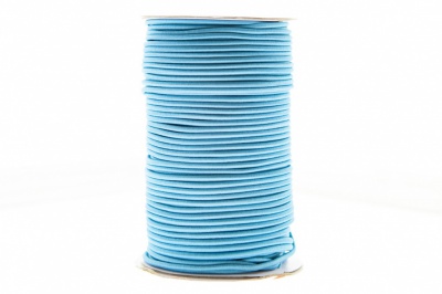 0370-1301-Шнур эластичный 3 мм, (уп.100+/-1м), цв.168 - голубой - купить в Междуреченске. Цена: 459.62 руб.