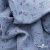 Ткань Муслин принт, 100% хлопок, 125 гр/м2, шир. 140 см, #2308 цв. 69 серо-голубой с цветком - купить в Междуреченске. Цена 413.11 руб.