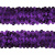 Тесьма с пайетками 12, шир. 30 мм/уп. 25+/-1 м, цвет фиолет - купить в Междуреченске. Цена: 1 098.48 руб.