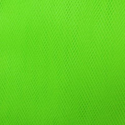 Фатин матовый 16-142, 12 гр/м2, шир.300см, цвет неон.зелёный - купить в Междуреченске. Цена 100.92 руб.