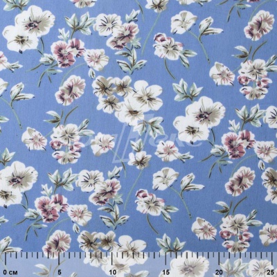 Плательная ткань "Фламенко" 12.1, 80 гр/м2, шир.150 см, принт растительный - купить в Междуреченске. Цена 241.49 руб.