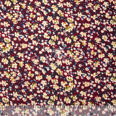 Плательная ткань "Софи" 5.1, 75 гр/м2, шир.150 см, принт растительный - купить в Междуреченске. Цена 243.96 руб.