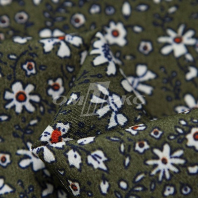 Плательная ткань "Фламенко" 11.2, 80 гр/м2, шир.150 см, принт растительный - купить в Междуреченске. Цена 259.21 руб.