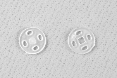 Кнопки пришивные пластиковые 10 мм, блистер 24шт, цв.-прозрачные - купить в Междуреченске. Цена: 48.41 руб.