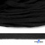 Шнур плетеный d-8 мм плоский, 70% хлопок 30% полиэстер, уп.85+/-1 м, цв.- чёрный - купить в Междуреченске. Цена: 735 руб.