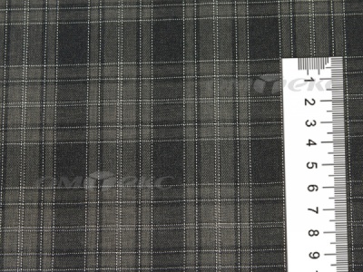 Ткань костюмная клетка 25235 2004, 185 гр/м2, шир.150см, цвет серый/бел - купить в Междуреченске. Цена 