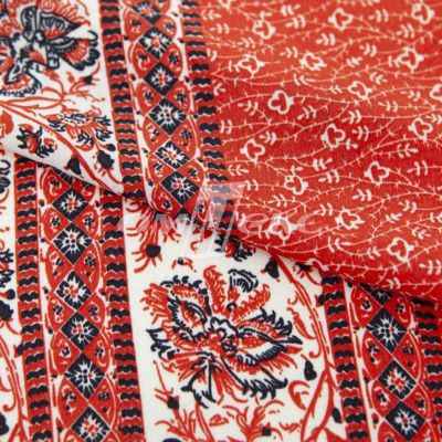 Плательная ткань "Фламенко" 24.1, 80 гр/м2, шир.150 см, принт этнический - купить в Междуреченске. Цена 241.49 руб.
